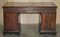Chippendale Revival Inverted Breakfront Partner Desk with Leather Top 16