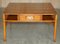 Military Campaign Burr Yew Wood Coffee Table with Bookshelf 6