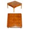 Military Campaign Burr Yew Wood Coffee Table with Bookshelf 1