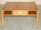 Military Campaign Burr Yew Wood Coffee Table with Bookshelf 3