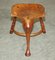 Burr Yew Wood Tripod Stool with Timber Grain, Image 2