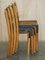 English Oak Stacking Chairs with Period Finish, 1930s, Set of 4 3