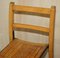 English Oak Stacking Chairs with Period Finish, 1930s, Set of 4 9