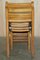 English Oak Stacking Chairs with Period Finish, 1930s, Set of 4 5