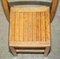 English Oak Stacking Chairs with Period Finish, 1930s, Set of 4 11