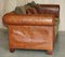 Brown Leather Club Sofa & Armchair from Ralph Lauren, New York Madison Avenue, Set of 2 10