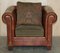 Brown Leather Club Sofa & Armchair from Ralph Lauren, New York Madison Avenue, Set of 2, Image 15