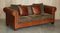 Braunes Leder Club Sofa & Sessel von Ralph Lauren, New York Madison Avenue, 2er Set 2