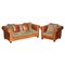 Brown Leather Club Sofa & Armchair from Ralph Lauren, New York Madison Avenue, Set of 2, Image 1