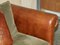 Brown Leather Club Sofa & Armchair from Ralph Lauren, New York Madison Avenue, Set of 2 8