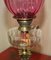 Victorian Marble Finish Corinthian Pillar Oil Lamps with Original Ruby Glass, Set of 2 10