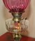 Victorian Marble Finish Corinthian Pillar Oil Lamps with Original Ruby Glass, Set of 2, Image 10