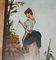 Victorian Hand Painted Wall Hanging Mirror Depicting Lady, Image 2