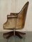 Mahogany Brown Leather Chesterfield Director's Armchair 18