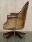 Mahogany Brown Leather Chesterfield Director's Armchair, Image 18