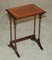 Sheraton Revival Faux Bamboo Nesting Tables in Mahogany & Satinwood, Set of 3 14