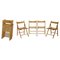 English Oak Folding Steamer Chairs with Patina, 1940s, Set of 4, Image 1