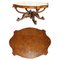 Victorian Carved Burr Walnut Centre Table, 1860s 1