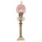 Victorian Oil Lamp in Ruby Glass with Spiral Corinthian Pillar Base, Image 1