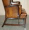 George II Brown Leather Wingback Armchair, 1760s 14