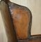 George II Brown Leather Wingback Armchair, 1760s 16