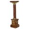 French Empire Solid Marble Corinthian Pillar Stand with Brass Accents 1