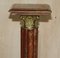 Soporte de pilar corintio francés estilo imperio de mármol macizo con detalles de latón, Imagen 4