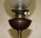 Viktorianische Öllampe mit Spiralfuß aus geätztem italienischem Glas 5