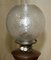 Victorian Spiral Pillar Base Oil Lamp in Italian Etched Glass 7