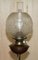 Viktorianische Öllampe mit Spiralfuß aus geätztem italienischem Glas 2