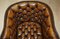 Butacas Chesterfield victorianas tardías de cuero marrón teñido a mano. Juego de 2, Imagen 8