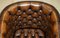 Butacas Chesterfield victorianas tardías de cuero marrón teñido a mano. Juego de 2, Imagen 18