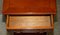 Yew Wood Book Table with Single Drawer and Bookshelves 13
