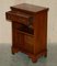 Yew Wood Book Table with Single Drawer and Bookshelves 12