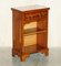 Burr Yew Wood Book Table with Single Drawer and Bookshelves 2