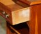 Burr Yew Wood Book Table with Single Drawer and Bookshelves 11