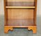Burr Yew Wood Book Table with Single Drawer and Bookshelves 5