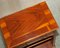 Burr Yew Wood Book Table with Single Drawer and Bookshelves 8
