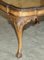 Burr Walnut Coffee or Cocktail Table with Carved Cabriole Legs 4