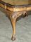 Burr Walnut Coffee or Cocktail Table with Carved Cabriole Legs, Image 4