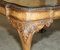 Burr Walnut Coffee or Cocktail Table with Carved Cabriole Legs 5