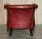 Leather Chippendale Tub Armchairs with Claw & Ball Feet, Set of 2 11