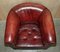 Leather Chippendale Tub Armchairs with Claw & Ball Feet, Set of 2 7