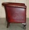 Leather Chippendale Tub Armchairs with Claw & Ball Feet, Set of 2 18