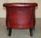 Leather Chippendale Tub Armchairs with Claw & Ball Feet, Set of 2 20