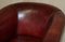 Leather Chippendale Tub Armchairs with Claw & Ball Feet, Set of 2 15