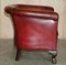 Leather Chippendale Tub Armchairs with Claw & Ball Feet, Set of 2 10