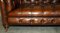 Brown Leather Chesterfield Sofa by Jas Shoolbred, 1860s, Image 6