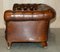 Braunes Chesterfield Ledersofa von Jas Shoolbred, 1860er 14