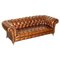 Brown Leather Chesterfield Sofa by Jas Shoolbred, 1860s 1